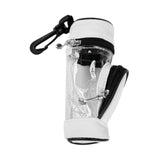 Maxbell Golf Ball Bag PU Leather Golf Ball Holder Bag Golf Ball Carry Bag Golf Pouch White