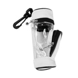 Maxbell Golf Ball Bag PU Leather Golf Ball Holder Bag Golf Ball Carry Bag Golf Pouch White