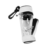 Maxbell Golf Ball Bag PU Leather Golf Ball Holder Bag Golf Ball Carry Bag Golf Pouch White