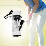 Maxbell Golf Ball Bag PU Leather Golf Ball Holder Bag Golf Ball Carry Bag Golf Pouch White