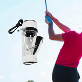 Maxbell Golf Ball Bag PU Leather Golf Ball Holder Bag Golf Ball Carry Bag Golf Pouch White