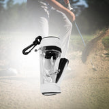 Maxbell Golf Ball Bag PU Leather Golf Ball Holder Bag Golf Ball Carry Bag Golf Pouch White