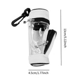 Maxbell Golf Ball Bag PU Leather Golf Ball Holder Bag Golf Ball Carry Bag Golf Pouch White