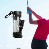 Maxbell Golf Ball Bag PU Leather Golf Ball Holder Bag Golf Ball Carry Bag Golf Pouch Black