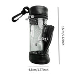 Maxbell Golf Ball Bag PU Leather Golf Ball Holder Bag Golf Ball Carry Bag Golf Pouch Black