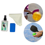 Maxbell Pickleball Racket Cleaning Spray with Sponge 100 ml Portable Maintenance Kit Square Bottle Set