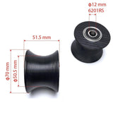 Maxbell Elliptical Roller Wheel 2.76inchx2.03inch Equipment for Garage Adults Indoor