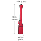 Maxbell Dragon Boat Paddle Storage Bag Organizer Accessory Wear Resistant 131x21.5cm Red