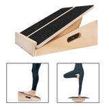 Maxbell Slant Board Calf Stretcher Wood Adjustable Balance Board for Sports Gym Home