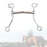 Maxbell Stainless Steel Snaffle Bit Easy to Use Equestrian Supplies for Horse Riding
