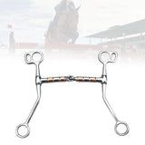 Maxbell Stainless Steel Snaffle Bit Easy to Use Equestrian Supplies for Horse Riding