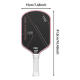 Maxbell Carbon Fiber Pickleball Paddle Comfort Grip for Consistency Control Training Pink Red