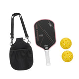 Maxbell Carbon Fiber Pickleball Paddle Comfort Grip for Consistency Control Training Pink Red