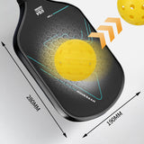 Maxbell Carbon Fiber Pickleball Paddle Comfort Grip for Consistency Control Training Dark Green