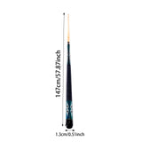 Maxbell 1/2 Split Billiard Cue Wooden Length 57inch Snooker Cue for Game Home Office