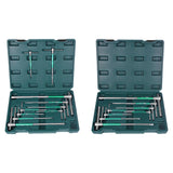 Maxbell T Handle Hex Wrench with Rotating Sleeve Nonslip Professional Metric Sliding 10pcs