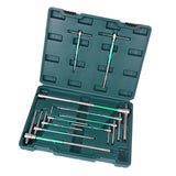 Maxbell T Handle Hex Wrench with Rotating Sleeve Nonslip Professional Metric Sliding 10pcs