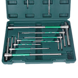 Maxbell T Handle Hex Wrench with Rotating Sleeve Nonslip Professional Metric Sliding 10pcs