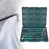 Maxbell T Handle Hex Wrench with Rotating Sleeve Nonslip Professional Metric Sliding 8pcs