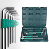 Maxbell T Handle Hex Wrench with Rotating Sleeve Nonslip Professional Metric Sliding 8pcs