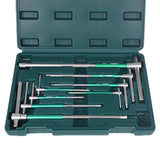 Maxbell T Handle Hex Wrench with Rotating Sleeve Nonslip Professional Metric Sliding 8pcs