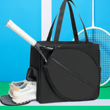 Maxbell Tennis Bag Portable with Zipper Racquet Cover Outdoor Sports Racquet Handbag Black