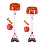Maxbell Kids Basketball Hoop and Ball Set with Air Pump for Backyard Playing Outdoor 210cm