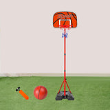 Maxbell Kids Basketball Hoop and Ball Set with Air Pump for Backyard Playing Outdoor 210cm