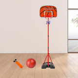 Maxbell Kids Basketball Hoop and Ball Set with Air Pump for Backyard Playing Outdoor 210cm