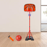 Maxbell Kids Basketball Hoop and Ball Set with Air Pump for Backyard Playing Outdoor 165cm