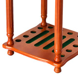 Maxbell Pool Cue Rack Pool Accessories Retro Design Wood Stand Pool Cue Stick Holder Brown