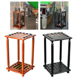 Maxbell Pool Cue Rack Pool Accessories Retro Design Wood Stand Pool Cue Stick Holder Brown