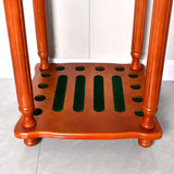 Maxbell Pool Cue Rack Pool Accessories Retro Design Wood Stand Pool Cue Stick Holder Brown