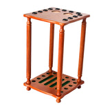 Maxbell Pool Cue Rack Pool Accessories Retro Design Wood Stand Pool Cue Stick Holder Brown