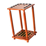 Maxbell Pool Cue Rack Pool Accessories Retro Design Wood Stand Pool Cue Stick Holder Brown