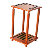 Maxbell Pool Cue Rack Pool Accessories Retro Design Wood Stand Pool Cue Stick Holder Brown