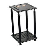 Maxbell Pool Cue Rack Pool Accessories Retro Design Wood Stand Pool Cue Stick Holder Black