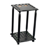 Maxbell Pool Cue Rack Pool Accessories Retro Design Wood Stand Pool Cue Stick Holder Black