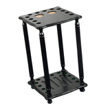 Maxbell Pool Cue Rack Pool Accessories Retro Design Wood Stand Pool Cue Stick Holder Black