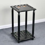 Maxbell Pool Cue Rack Pool Accessories Retro Design Wood Stand Pool Cue Stick Holder Black