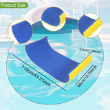 Maxbell Water Floating Pad Foam Lightweight Pool Float for Beach Swimming Pool Yellow Blue