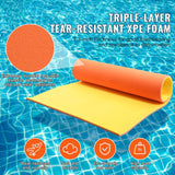 Maxbell Water Floating Pad Foam Lightweight Pool Float for Beach Swimming Pool Orange Yellow