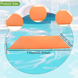 Maxbell Water Floating Pad Foam Lightweight Pool Float for Beach Swimming Pool Orange Yellow