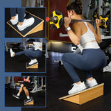 Wooden Slant Board Anti Slip Calf Stretch Board for Pilates Workout Exercise