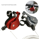 Bicycle Shifter Lever Parts Outdoor Replace Portable Bike Thumb Gear Shifter Black Red