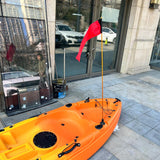 Maxbell Kayak Safe Flag Mount Kit Sturdy High Visibility for Dinghies Aluminum Alloy Red Flag
