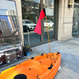 Maxbell Kayak Safe Flag Mount Kit Sturdy High Visibility for Dinghies Aluminum Alloy Red Flag