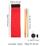 Maxbell Kayak Safe Flag Mount Kit Sturdy High Visibility for Dinghies Aluminum Alloy Red Flag