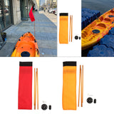 Maxbell Kayak Safe Flag Mount Kit Sturdy High Visibility for Dinghies Aluminum Alloy Red Flag