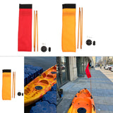 Maxbell Kayak Safe Flag Mount Kit Sturdy High Visibility for Dinghies Aluminum Alloy Red Flag